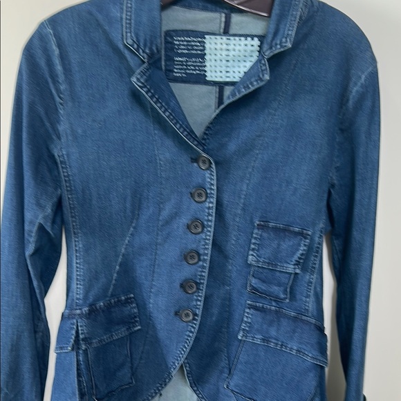 Black Label Dark Blue Jean Jacket (Sz med) - Picture 6 of 10